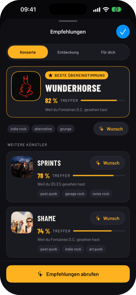 Bildschirm Empfehlungen
